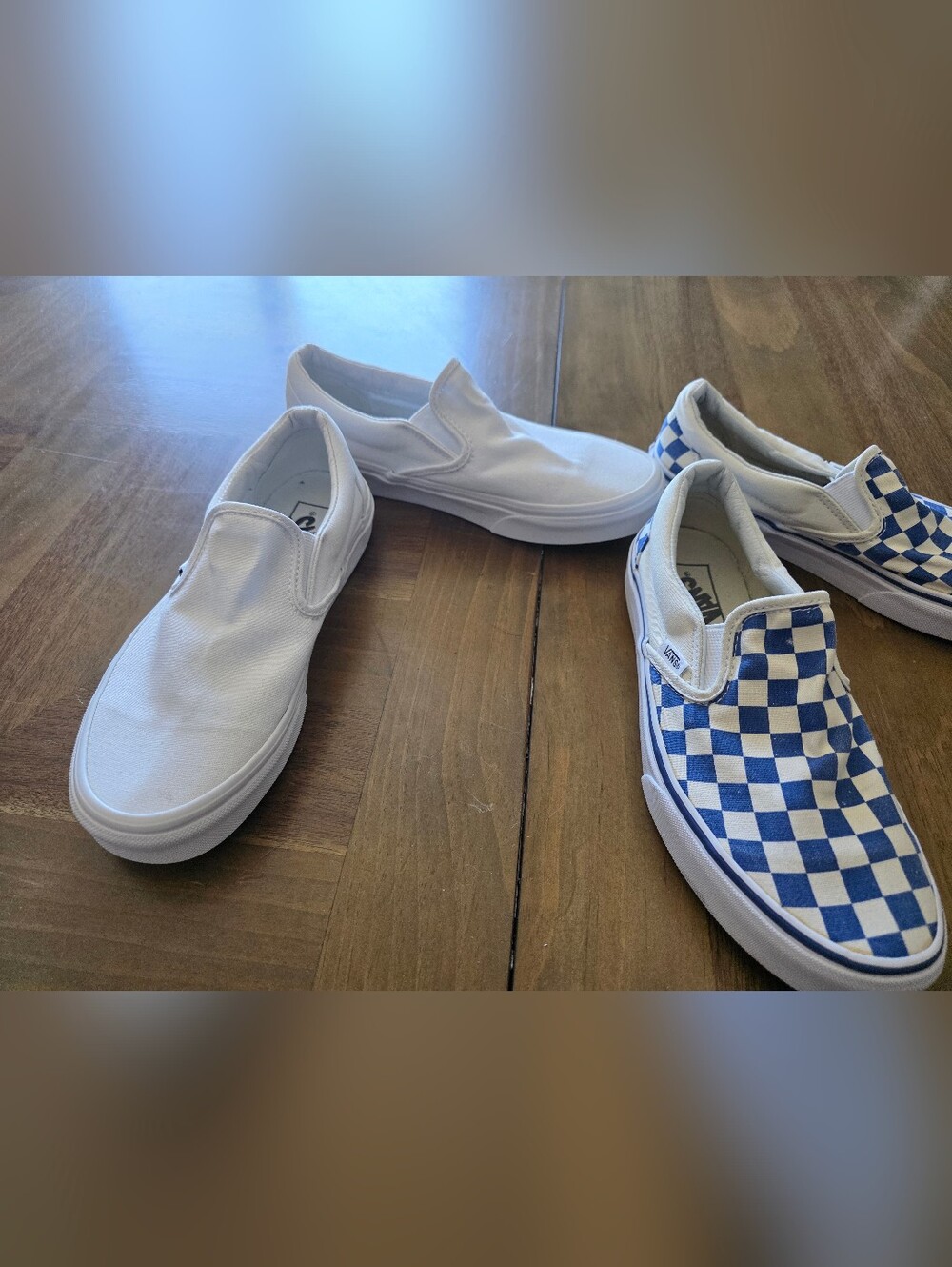 VANS Classic Check Slip-On Shoes Sz 7.5 Womens / 6 Mens Set 3 Low Top Sneakers - Picture 14 of 14